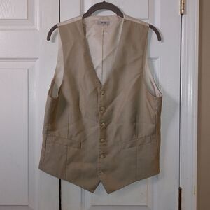 jf j.ferrar slim fit  Oatmeal  blazer suit tux vest  Sz  M